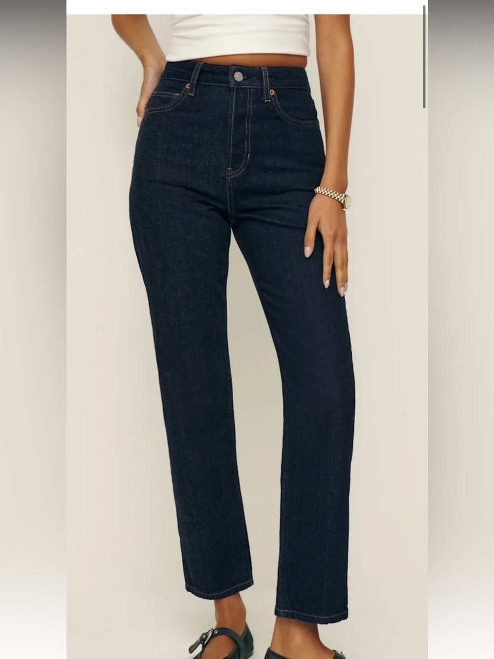 Reformation Cynthia Cropped Jean